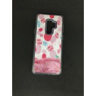 Capa Silicone Gel Liquido Glitter Samsung Galaxy A8 2018 A530 Rosa Clara